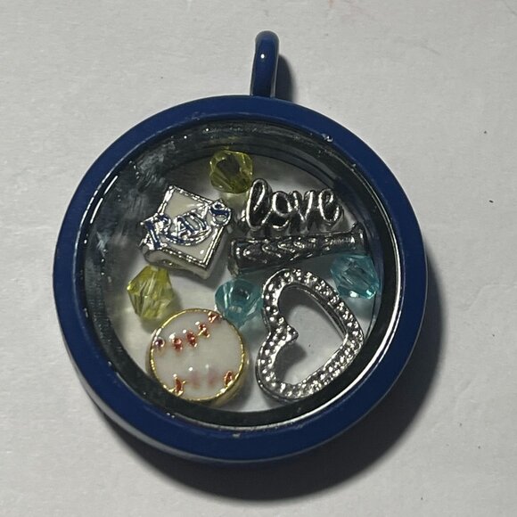 Tampa Bay Rays MLB Memory Charm Locket w/ 22 IN chain NEW - Picture 1 of 3
